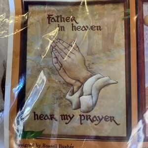 The Creative Circle Father In Heaven Hear My Prayer Needlepoint Kit #1752 NEW